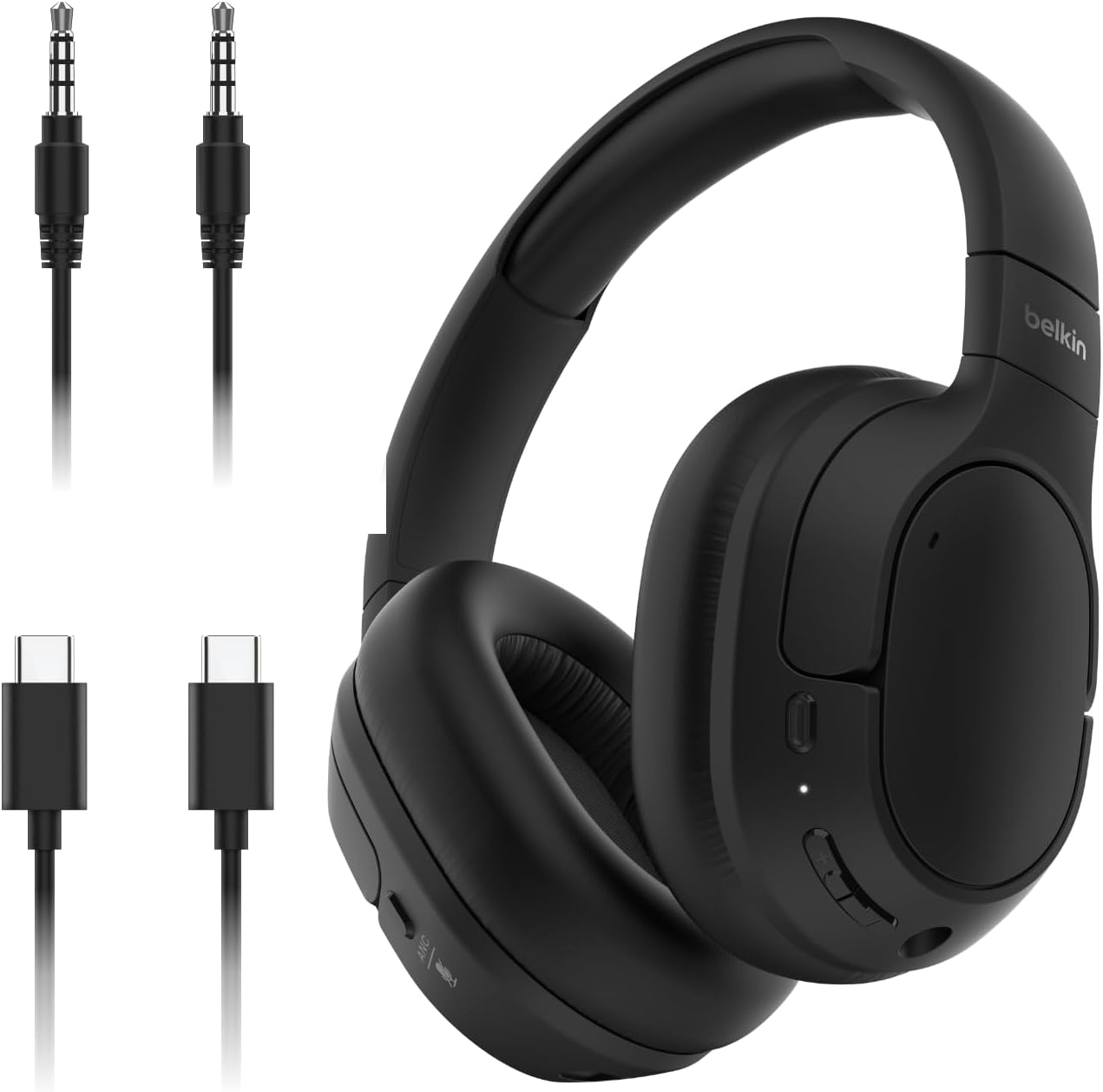Belkin Soundform Isolate Noise Cancelling Headphones - Black Belkin Soundform Isolate Noise Cancelling Headphones - Black